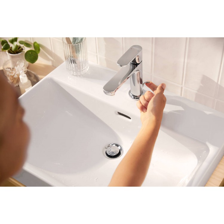 Hansgrohe Rebris S 110 Izlietnes jaucējkrāns ar korķi, hroms 72517000 Hansgrohe Rebris S 110 Izlietnes jaucējkrāns ar korķi, hroms 72517000