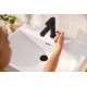 Hansgrohe Rebris S 110 Izlietnes jaucējkrāns ar korķi, melns 72517670 Hansgrohe Rebris S 110 Izlietnes jaucējkrāns ar korķi, melns 72517670