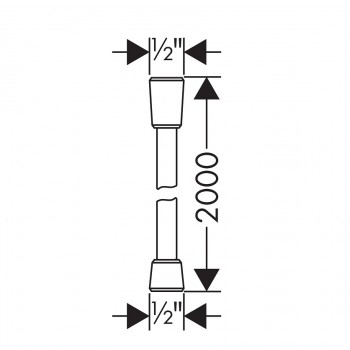 Hansgrohe Metalflex Dušas šļūtene 2.0m, 28264000