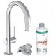 Hansgrohe  Virtuves Jaucējkrāns Aqittura M91 ar filtrēšanas sistēmu 210, ar izvelkamu izteku, sBox,76800000