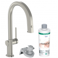 Hansgrohe  Virtuves Jaucējkrāns Aqittura M91 ar filtrēšanas sistēmu 210, ar izvelkamu izteku, sBox,76800800