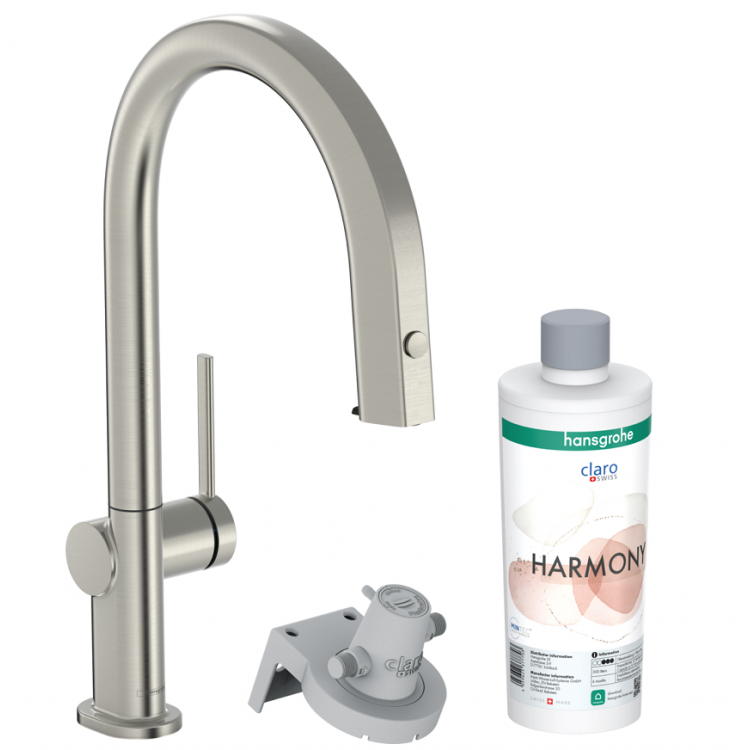 Hansgrohe  Virtuves Jaucējkrāns Aqittura M91 ar filtrēšanas sistēmu 210, ar izvelkamu izteku, sBox,76800800