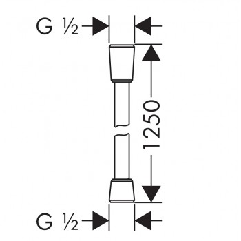 Dušas šļūtene Hansgrohe Isiflex,1250 mm, hroms