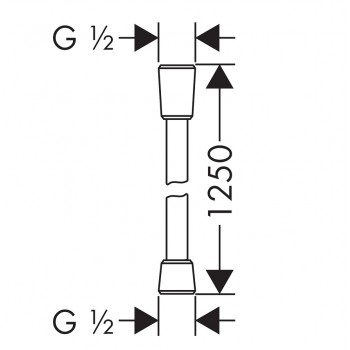 Hansgrohe Metalflex Dušas šļūtene 1.25m, 28262000