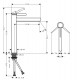 Hansgrohe Finoris Izlietnes jaucējkrāns, 76070670 Hansgrohe Finoris Izlietnes jaucējkrāns, 76070670