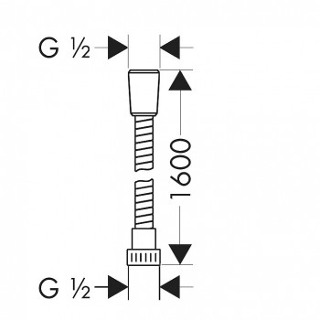 Hansgrohe Metalflex Dušas šļūtene 1.6m, 2820900