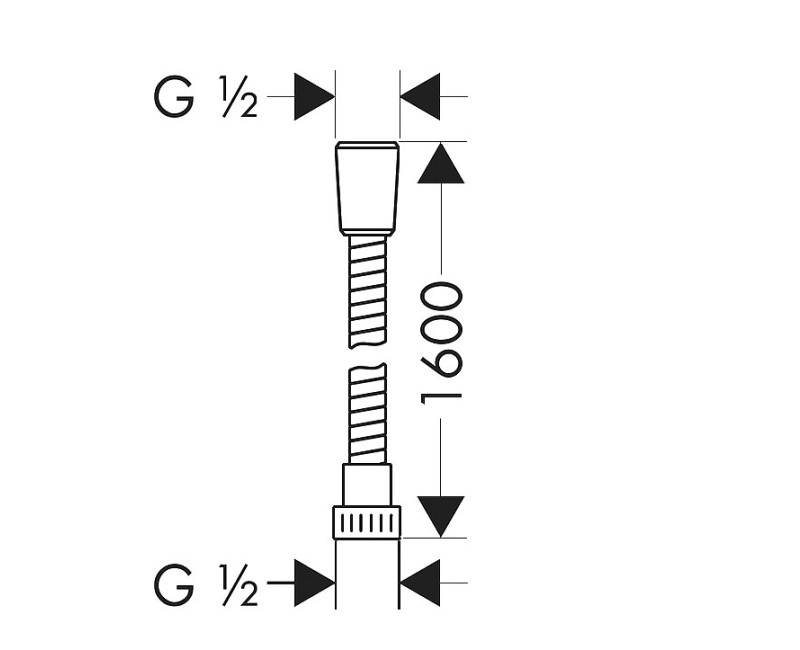 Hansgrohe Metalflex Dušas šļūtene 1.6m, 28266000