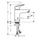 Hansgrohe Logis 100 Izlietnes jaucējkrāns ar push-open noteces aizvaru, hroms 71107000 Hansgrohe Logis 100 Izlietnes jaucējkrāns ar push-open noteces aizvaru, hroms 71107000