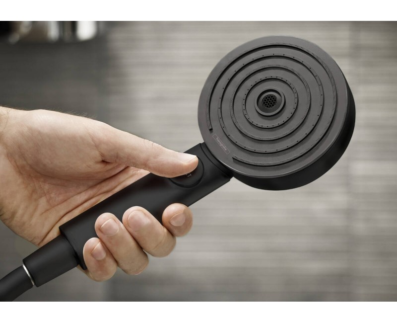 Hansgrohe Rokas duša Pulsify Select S 105 3jet Relaxation, melns matēts 24110670