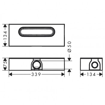 Hansgrohe Dušas kanālu traps uBox Universal standard, horizontāls 01001180