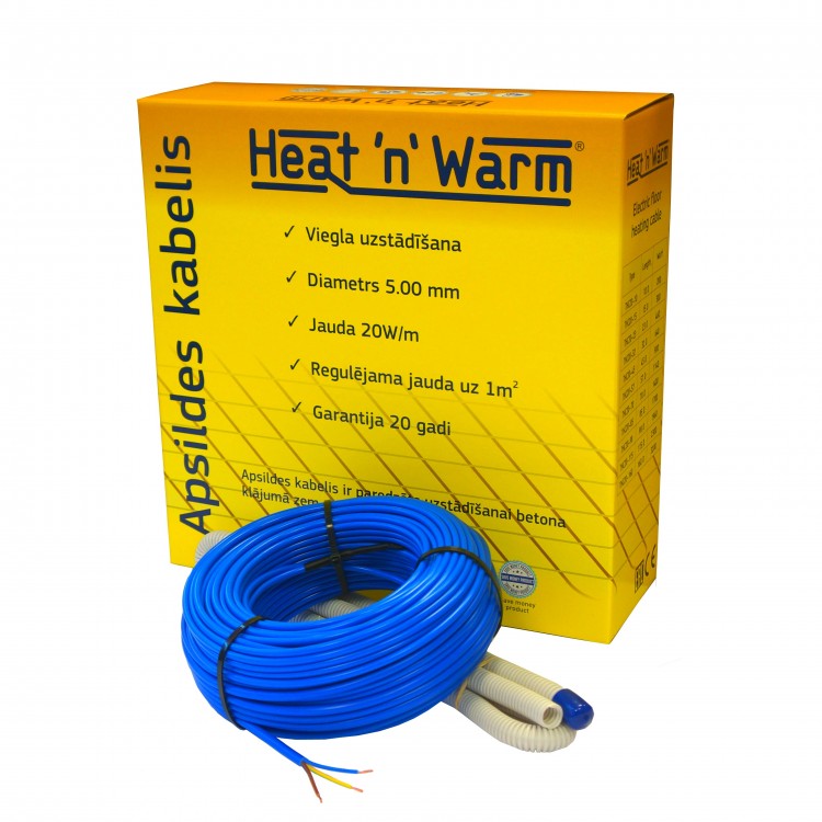 Heat n Warm Elektriskais apsildes kabelis THC20-70, 70m Heat n Warm Elektriskais apsildes kabelis THC20-70, 70m
