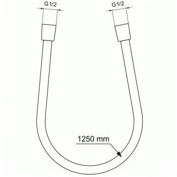 Ideal Standard Idealrain Dušas šļūtene 1.25m, nevērpjas, BE125XG