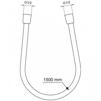 Ideal Standard Idealrain Dušas šļūtene 1.50m, nevērpjas, BE150AA