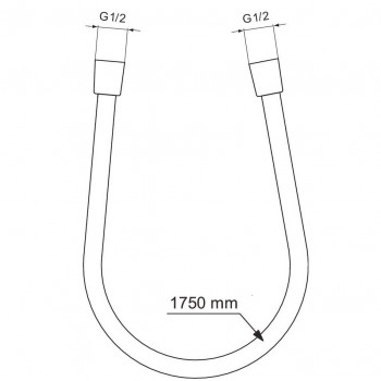 Ideal Standard Idealrain Dušas šļūtene 1.75m, nevērpjas, BE175AA