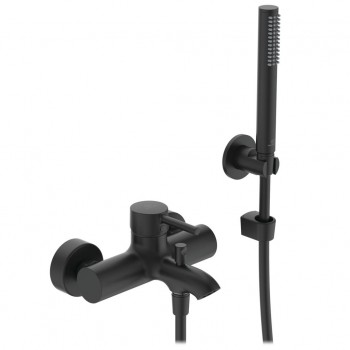 Ideal Standard Ceraline Vannas/dušas jaucējkrāns ar dušas komplektu, melns matēts BC270XG