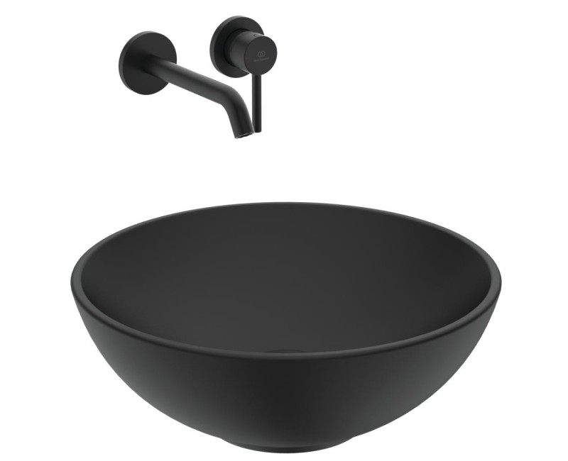 Ideal Standard STRADA O Uzliekamā izlietne 41x41cm, melna matēta K0795V3