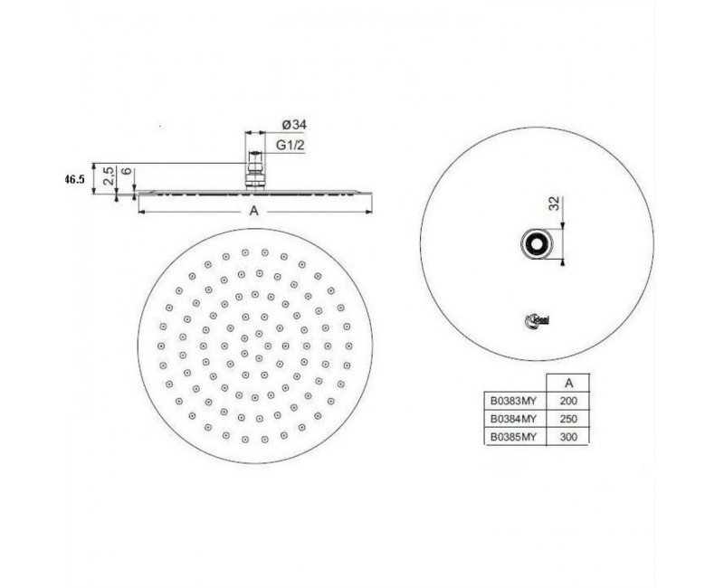 Ideal Standard Ceratherm 100 Iebūvējamā termostata dušas sistēma, BD006XC