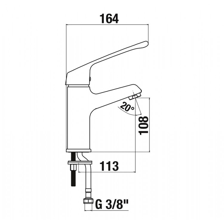 Jika Cube Izlietnes jaucējkrāns, H3111W10045101 Jika Cube Izlietnes jaucējkrāns, H3111W10045101