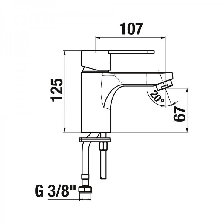 JIKA Lyra Smart Izlietnes jaucējkrāns, hroms H3111Z10041101 JIKA Lyra Smart Izlietnes jaucējkrāns, hroms H3111Z10041101
