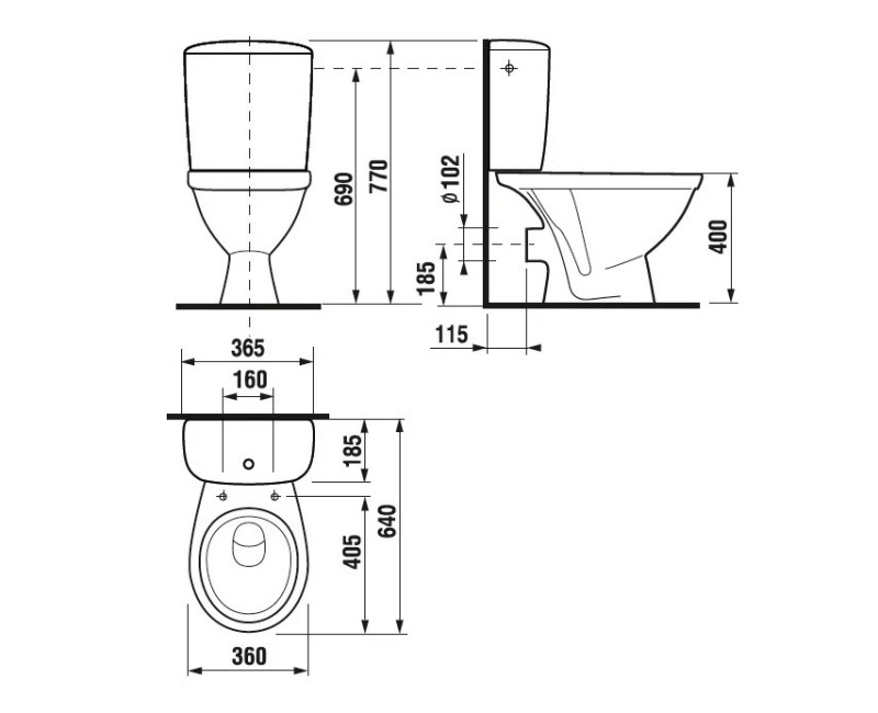 JIKA NORMA WC унитаз c крышкой, H8602700007871