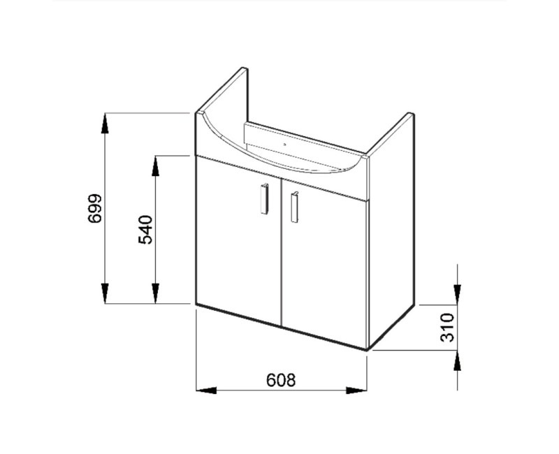 JIKA LYRA Pack Шкафчик с раковиной 65cm