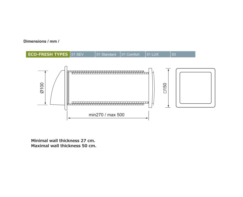 MMotors Рекуператор свежего воздуха ECO-FRESH 01 Standard