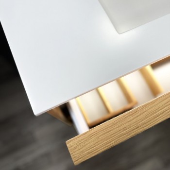 Kame HOME Шкафчик под раковину 100x46cm, коричневый шпон дуба