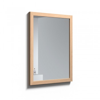 Kame RUSTIC Spogulis 60 x 80 cm, balināts ozolkoka finierējums