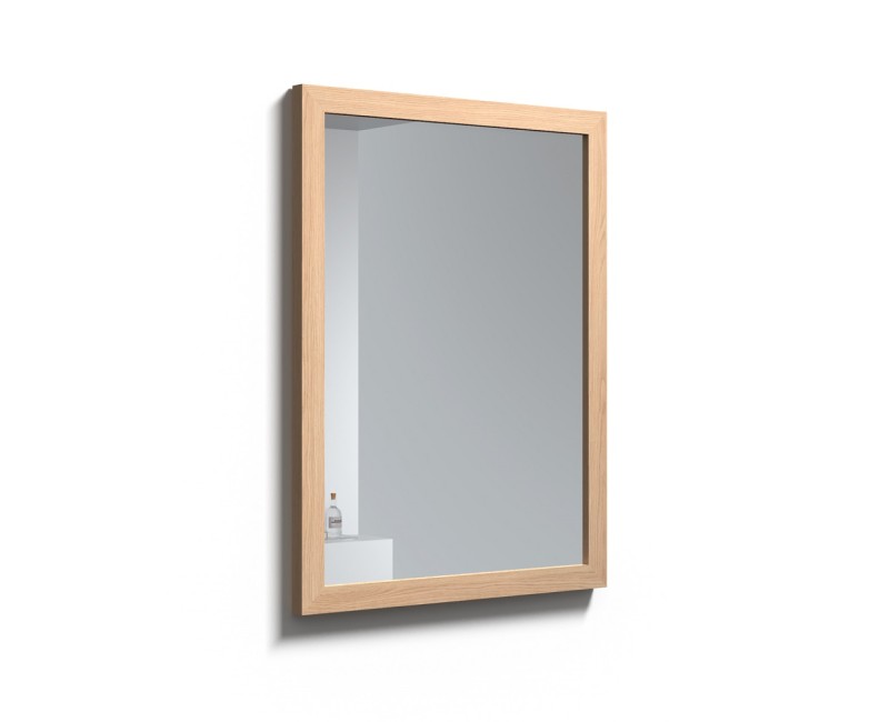 Kame RUSTIC Spogulis 60 x 80 cm, balināts ozolkoka finierējums
