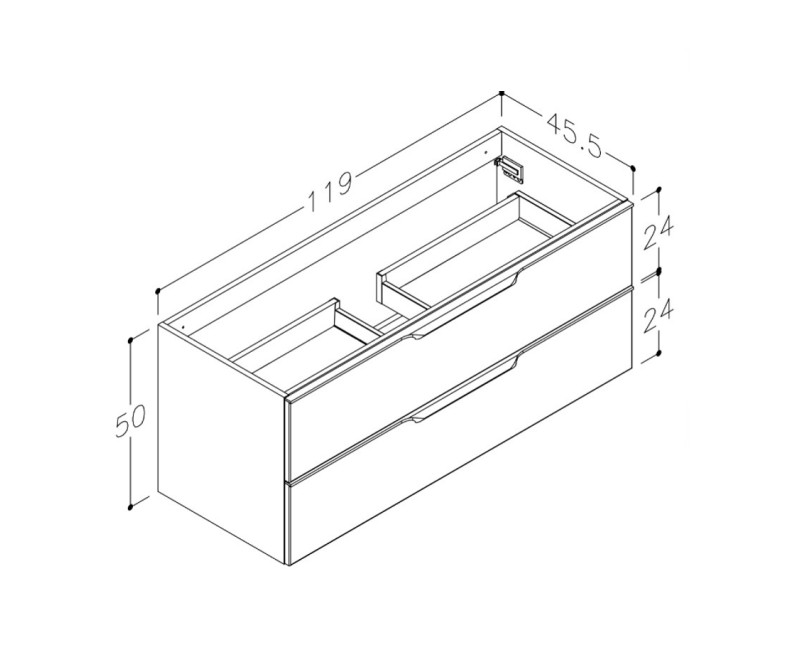 Kame Exclusive AMBER Шкафчик под раковиной 120cm, BU/12-3DR/D02-BL-AMB