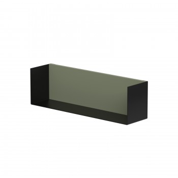 KAME Полка для ванной комнаты 40см, black/savannah green