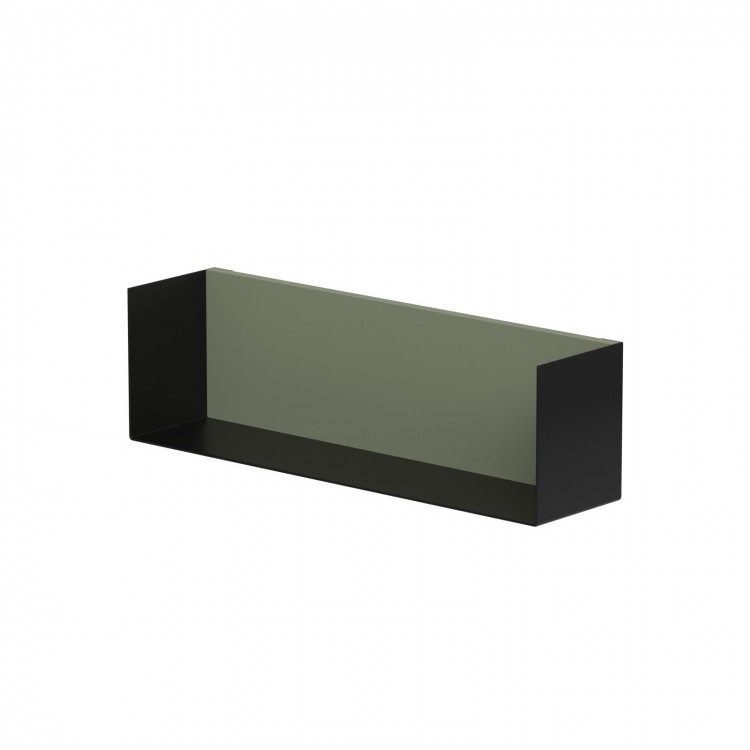 KAME Полка для ванной комнаты 40см, black/savannah green