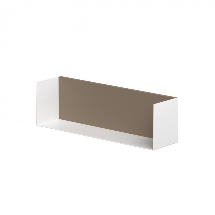 KAME Полка для ванной комнаты 40см, white/cocoa brown