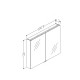 KAME SOFTLIT SHADOW-FREE Шкафчик с зеркальными дверцами 101x70 cm, MCDMSH/100-70/MR KAME SOFTLIT SHADOW-FREE Шкафчик с зеркальными дверцами 101x70 cm, MCDMSH/100-70/MR
