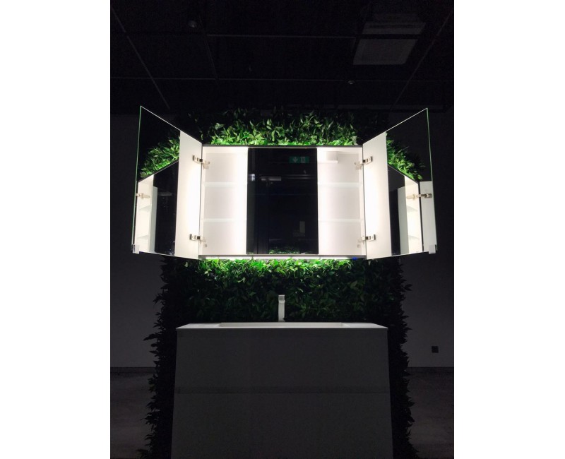 KAME SOFTLIT SHADOW-FREE Шкафчик с зеркальными дверцами 121x70 cm, MCDMSH/120-70/MR