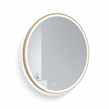 Kame ROUND GOLD Зеркало с LED подсветкой 80см