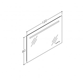 Kame SMART Spogulis ar LED apgaismojumu, USB un Bluetooth 120x80cm