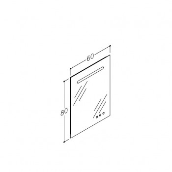 Kame SMART Spogulis ar LED apgaismojumu, USB un Bluetooth 60x80cm