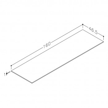 Kame Компактная столешница из HPL 160см, WP/16-3/H11