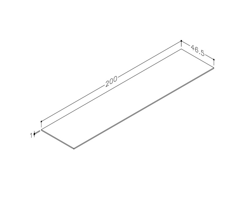 Kame Компактная столешница из HPL 200см, WP/20-3/H12