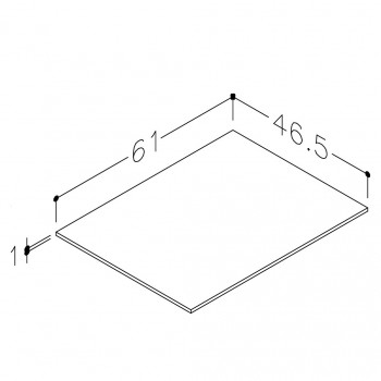 Kame Kompakta HPL darba virsma 61cm, WP/6-3/H12