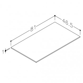 Kame Компактная столешница из HPL 81см, WP/8-3/H11