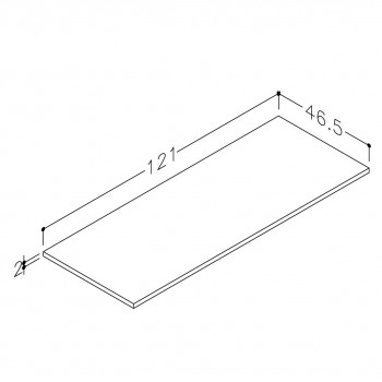 Kame DECTON Столешница 121см, WP/120-3/D21