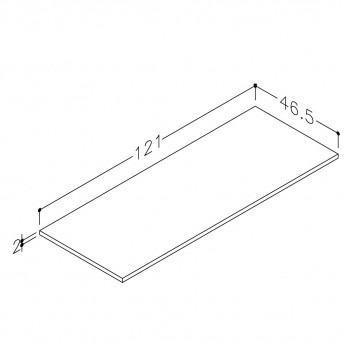 Kame DECTON Darba virsma 121cm, WP/12-3/D21