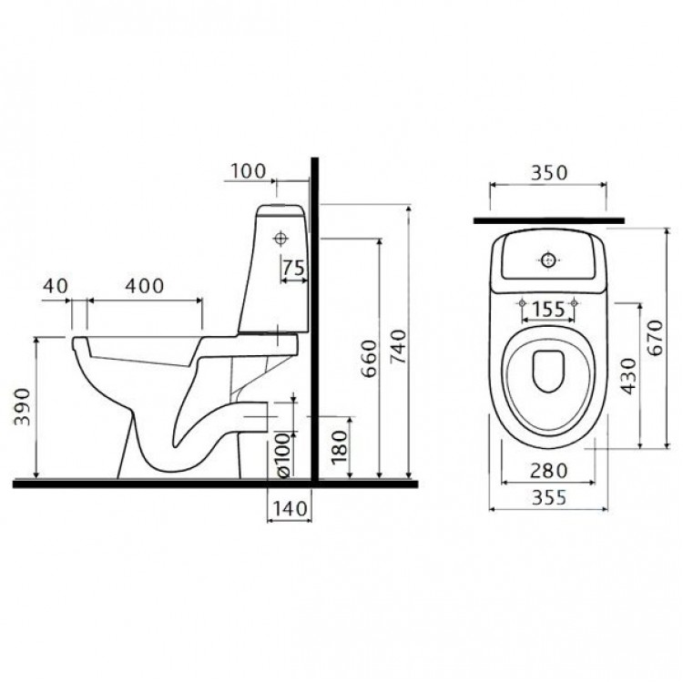 KOLO SOLO WC ar horizontālu izplūdi, ar vāku 79218 KOLO SOLO WC ar horizontālu izplūdi, ar vāku 79218