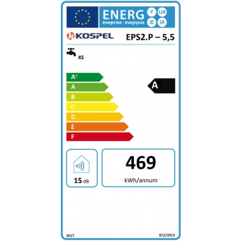 Kospel Prister EPS2.P 5.5kW Проточный водонагреватель c душевой лейкой, 230V