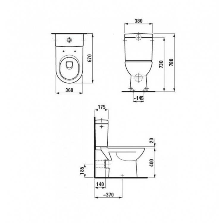 Laufen Pro Classic WC pods ar Slim Soft Close vāku Laufen Pro Classic WC pods ar Slim Soft Close vāku
