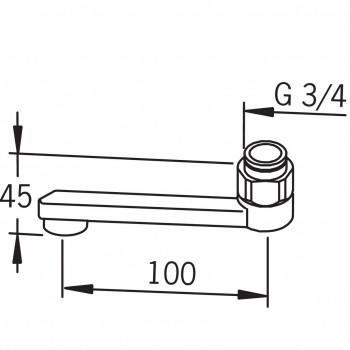 ORAS Jaucējkrāna izteka 10cm, 211210