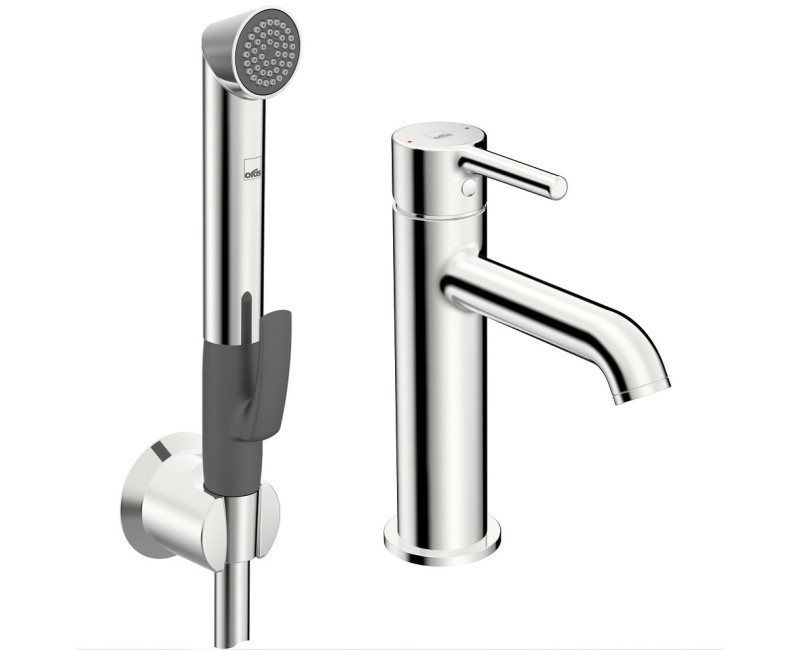ORAS OPTIMA Style Izlietnes jaucējkrāns ar Bidetta dušu 2606FH