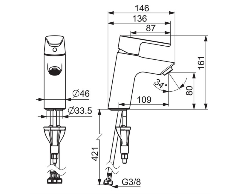 ORAS OPTIMA Смеситель для умывальника 2610AF